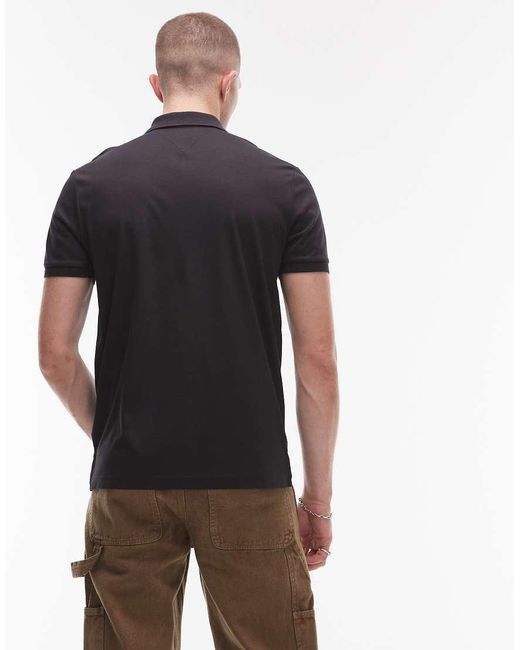 Tommy Hilfiger Black 1/4 Zip Polo for men