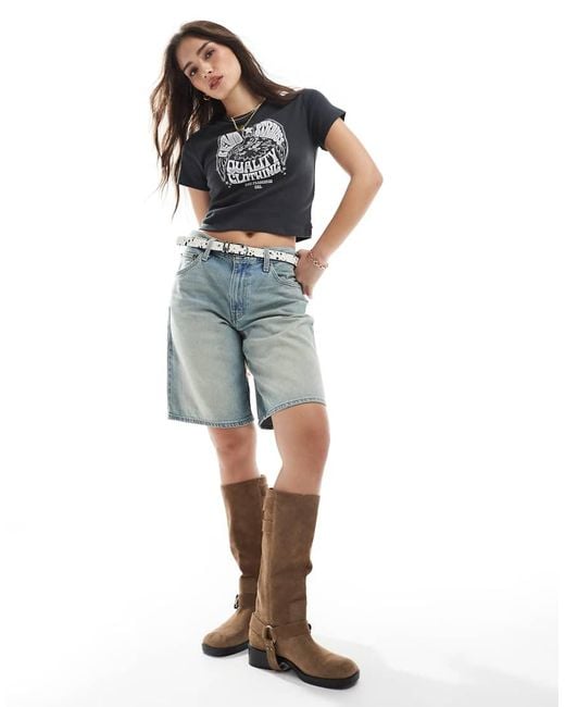 Levi's Blue baggy Dad Denim Jorts