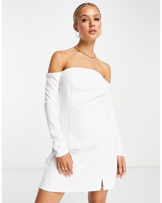 River Island White Bardot Shift Mini Dress