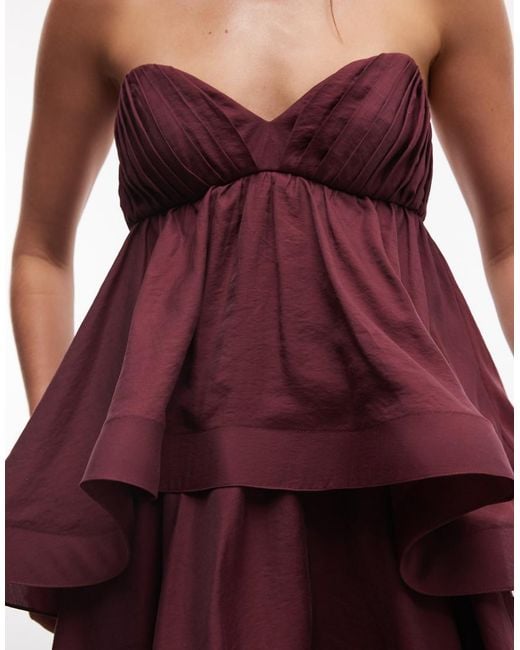 ASOS Tiered Structured Ruffle Maxi Dress