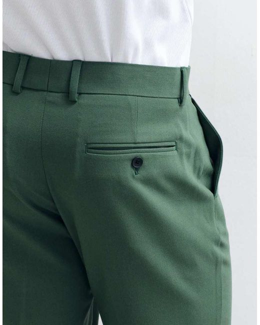 ASOS Green Flexmaxtm Slim Suit Trousers for men