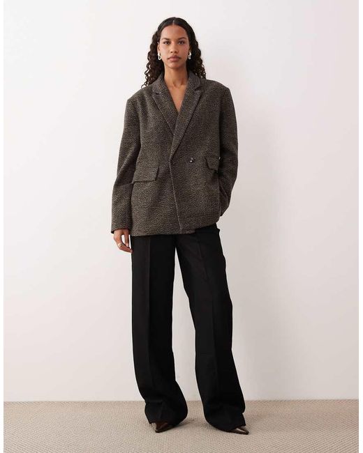 Aware Gray Premium Wool Mix Double Breasted Heritage Style Jacket