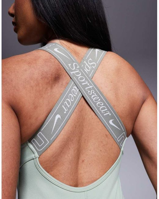Nike Gray Nike Pro Training Gym Life Swoosh Unitard