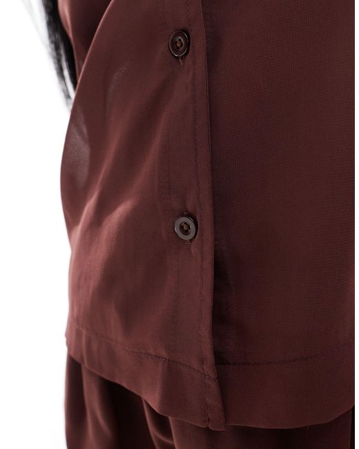 Threadbare Red – strand-set zum überziehen aus hemd und shorts