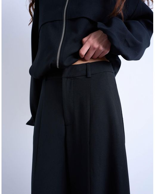 TOPSHOP Black Barrel Pants