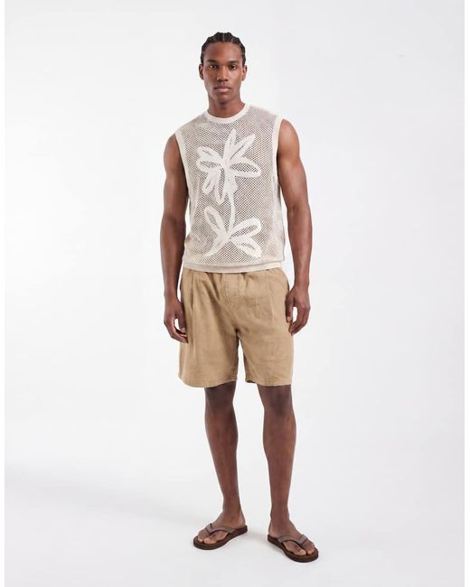 ASOS White Knitted Relaxed Vest for men