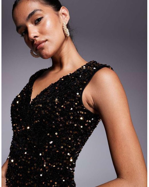 goddiva multi sequin velvet bardot midi dress reviews Multi Sequin & Velvet Bardot Midi Dress - Red