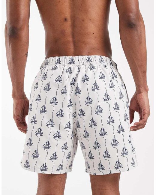 ASOS White Swim Shorts for men