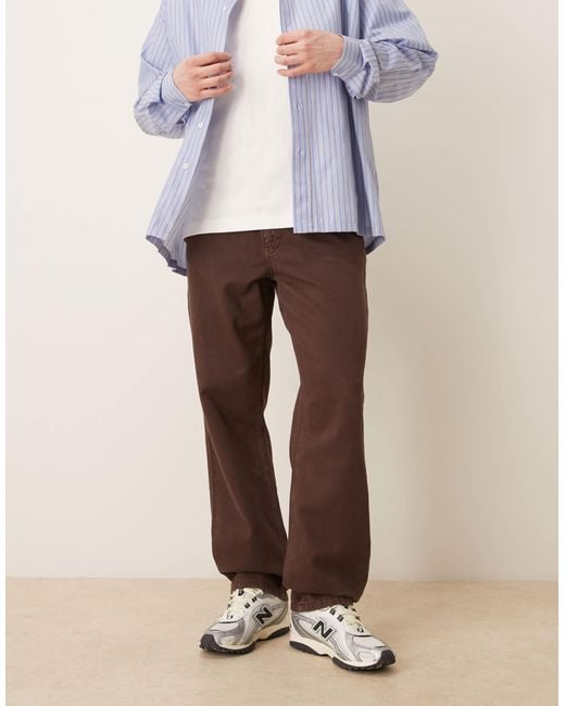 ASOS Brown Pull On Trousers for men