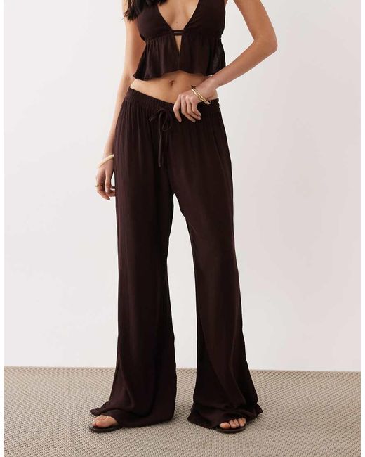 Free Society White Wide Leg Beach Pants