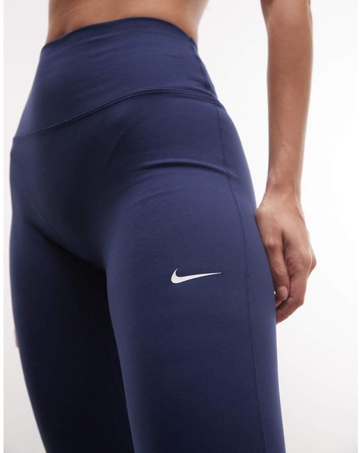 Nike Blue Nike One Training Dri-fit Seamless High Waisted leggings