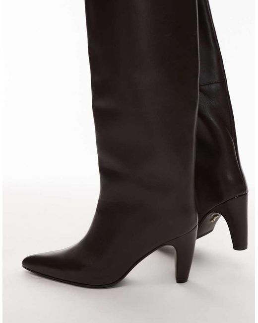 Bronx Natural Low Jadey Knee Boots