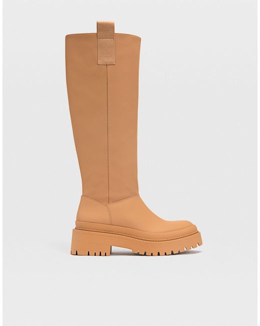 stradivarius green boots