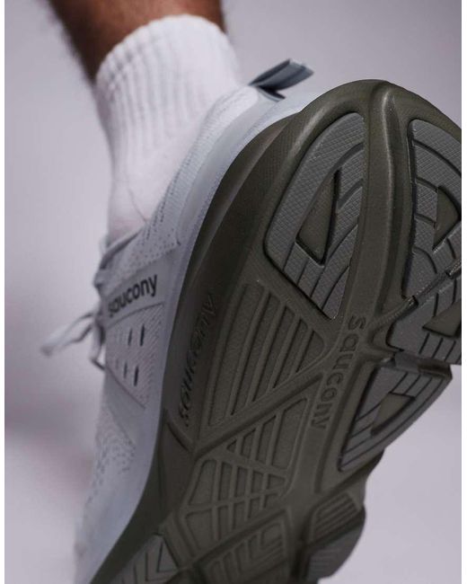 Zapatillas De Deporte Blanco Nube Y Color Oliva Para Correr Guide 18 De -Gris Saucony de hombre de color White