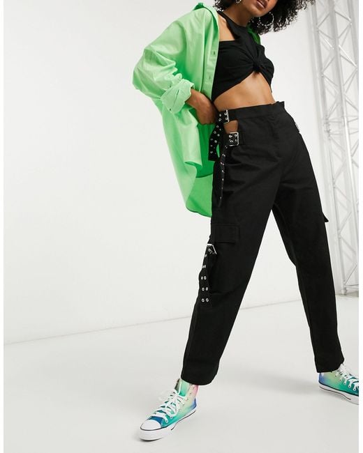 The Ragged Priest Cargo Pants With Cut 