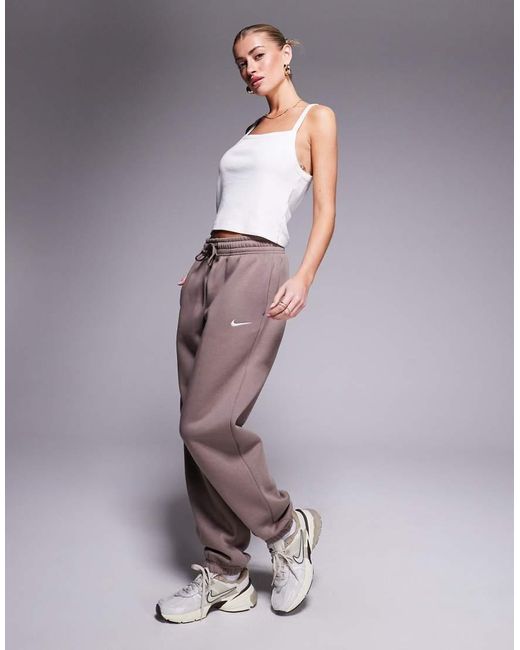 Nike Purple Phoenix Fleece High Waisted Oversized joggers