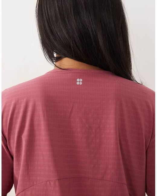 Sweaty Betty Red Ultimate Train Loose Rib T-Shirt