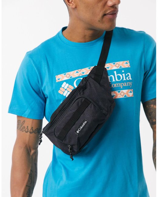 Columbia Black Zigzag Bum Bag for men