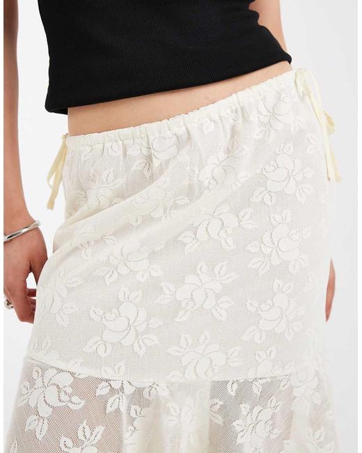 Muse Assembly Gray Mindy Jacquard Hankerchief Hem Midi Skirt