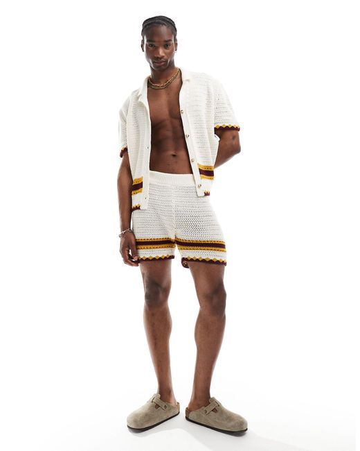 Pantalones cortos Reclaimed (vintage) de hombre de color White