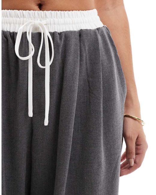 Pantalones Gris Carbón De Pernera Ancha Sin Cierres De Cotton On de color Multicolor