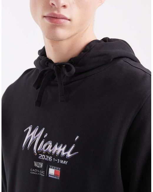 Tommy Hilfiger Black X Cadillac F1 Miami Hoodie for men