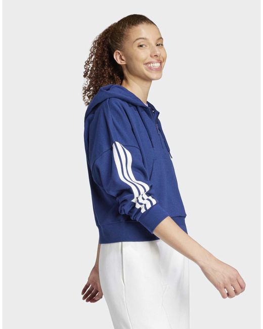 Adidas Originals Blue – essentials – kapuzenpullover aus french terry