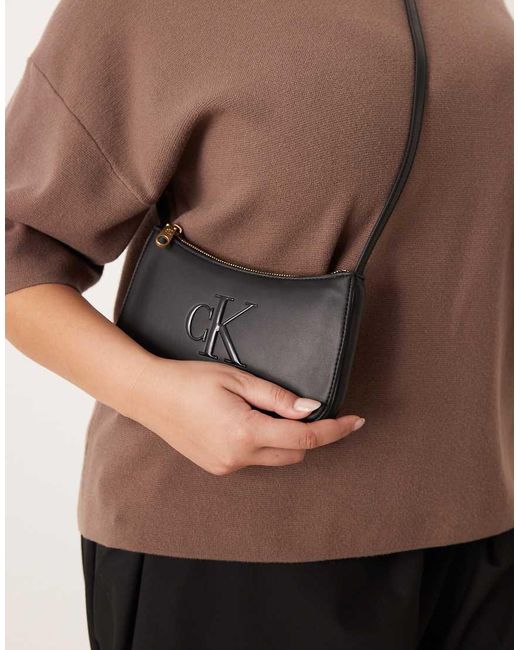 Calvin Klein Brown Jeans Mini Logo Bag