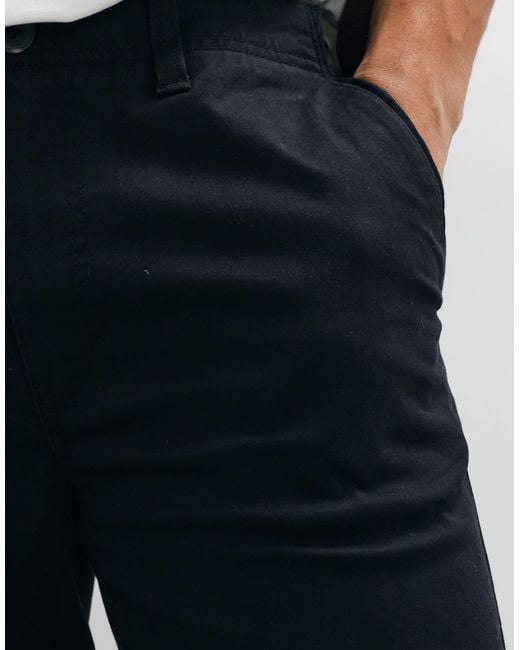 Threadbare Black Slim Leg Pants for men