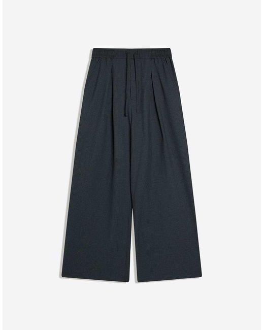 Bershka White Mega baggy Check Trousers for men