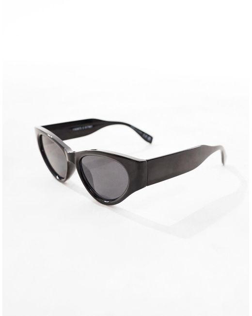 Monki Black Cat Eye Acetate Sunglasses