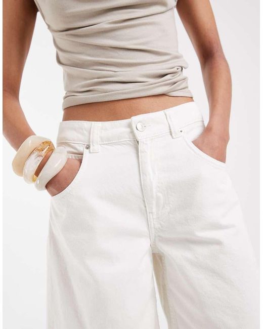 ASOS White Longer Bermuda Shorts