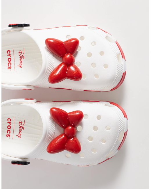 CROCSTM White Minnie Mouse Clogs