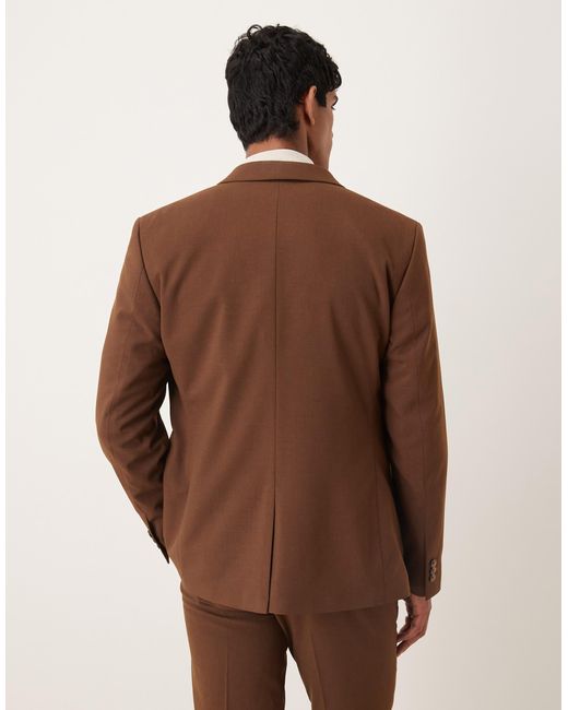 ASOS Brown Slim Suit Jacket for men
