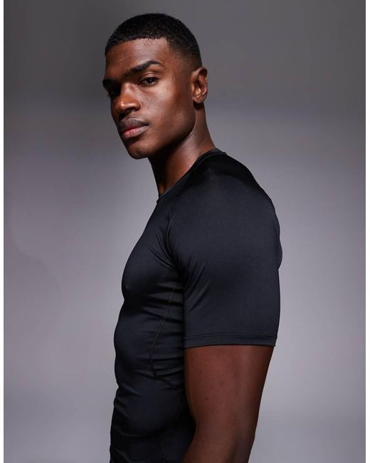 Nike Black Pro Dri-Fit Tight Short-Sleeve Fitness Top for men