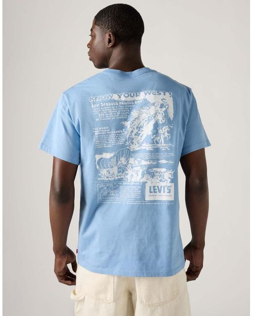 Camiseta Luminoso Holgada De Algodón Levi's de hombre de color Blue