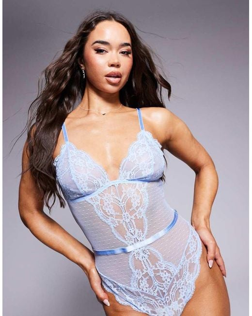 Body Sin Aros De Encaje Lola De ASOS de color Purple