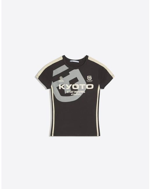 Bershka Black Short Sleeve Sport Print T-shirt