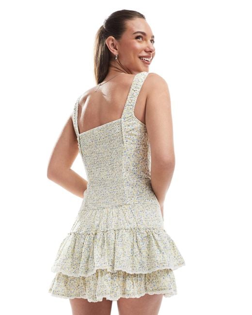 Cotton On White Cotton On Riley Corset Mini Dress