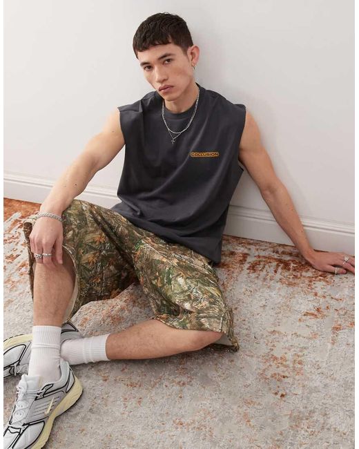 Collusion Tanktop in het Natural voor heren