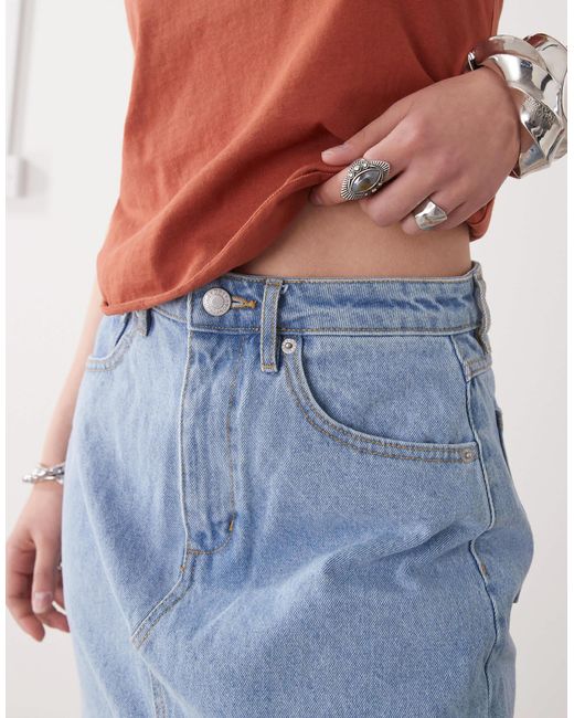Obey Pink – simplex – midi-jeansrock