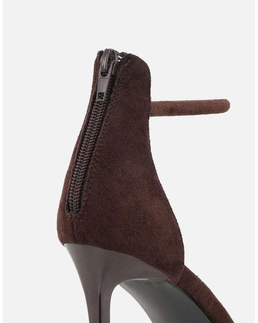 SIMMI Gray Amari Barely There Heeled Sandals