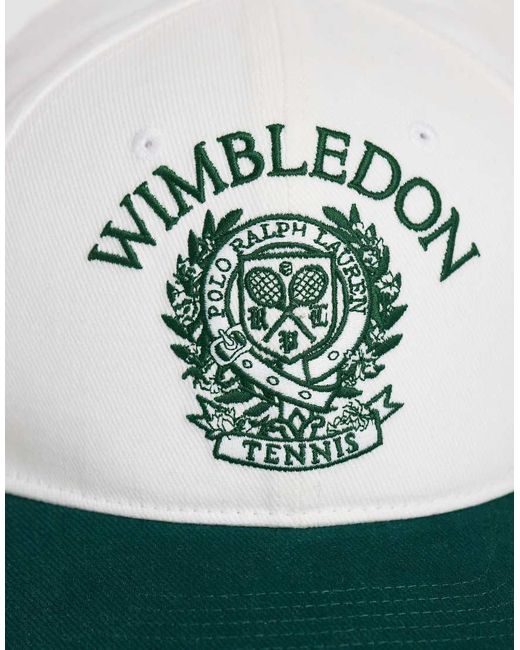 Polo Ralph Lauren Green Wimbledon Capsule Embroidered Crest Script Logo Cap for men