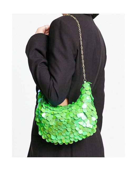 ASOS Green Shoulder Bag With Sequin