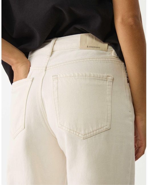 Stradivarius White – d92 – gerade geschnittene, weite jeans