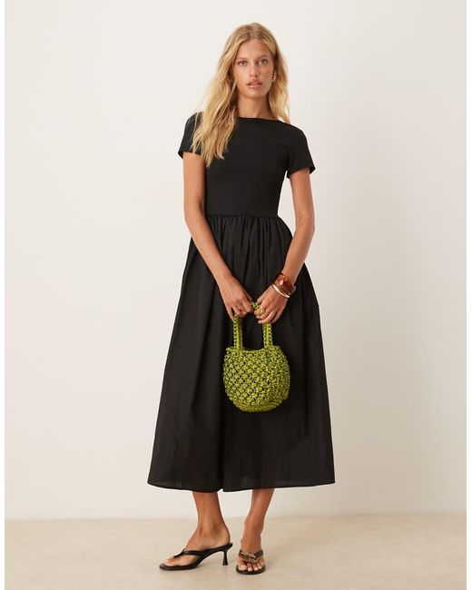Nobody's Child Black Sarah Scoop Back Midi Dress
