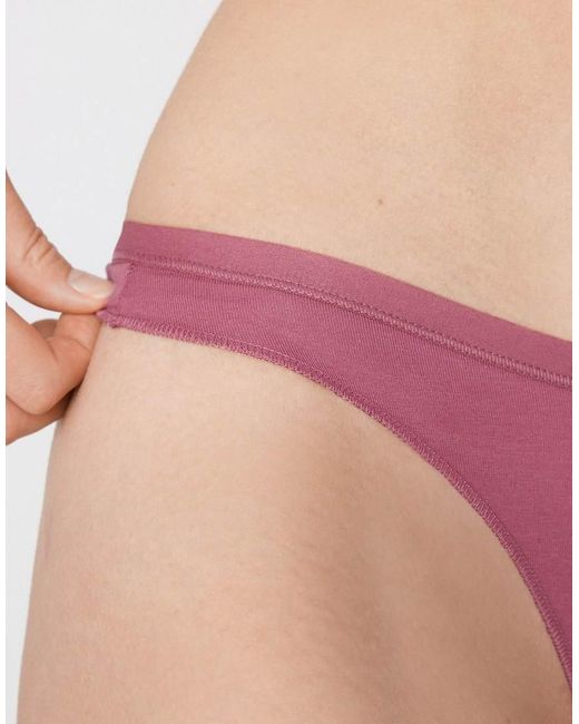 Tezenis Purple Cotton G-String