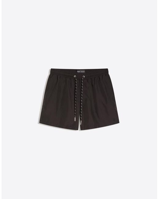 Bershka Black Basic Swim Shorts for men