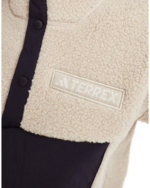 Adidas Originals Natural Adidas – terrex – unisex-sweatshirt aus teddy-fleece