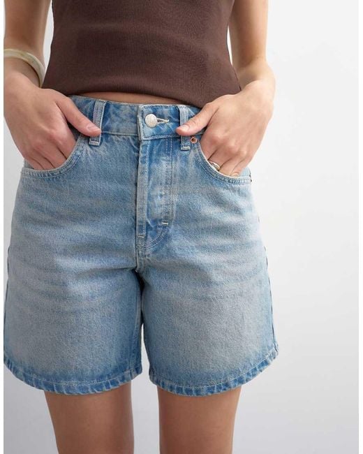 TOPSHOP Blue Denim Editor Short